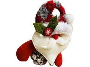 Zawieszka pluszowa świąteczna z szyszką
