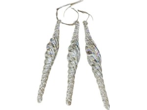 Zawieszka na choinkę - szklane sople 3szt